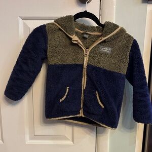 Eddie Bauer Navy and Olive Sherpa Jacket